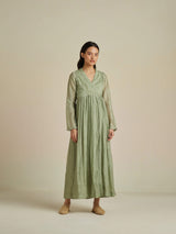 Sage Angarakha Maxi Dress - BunaStudio