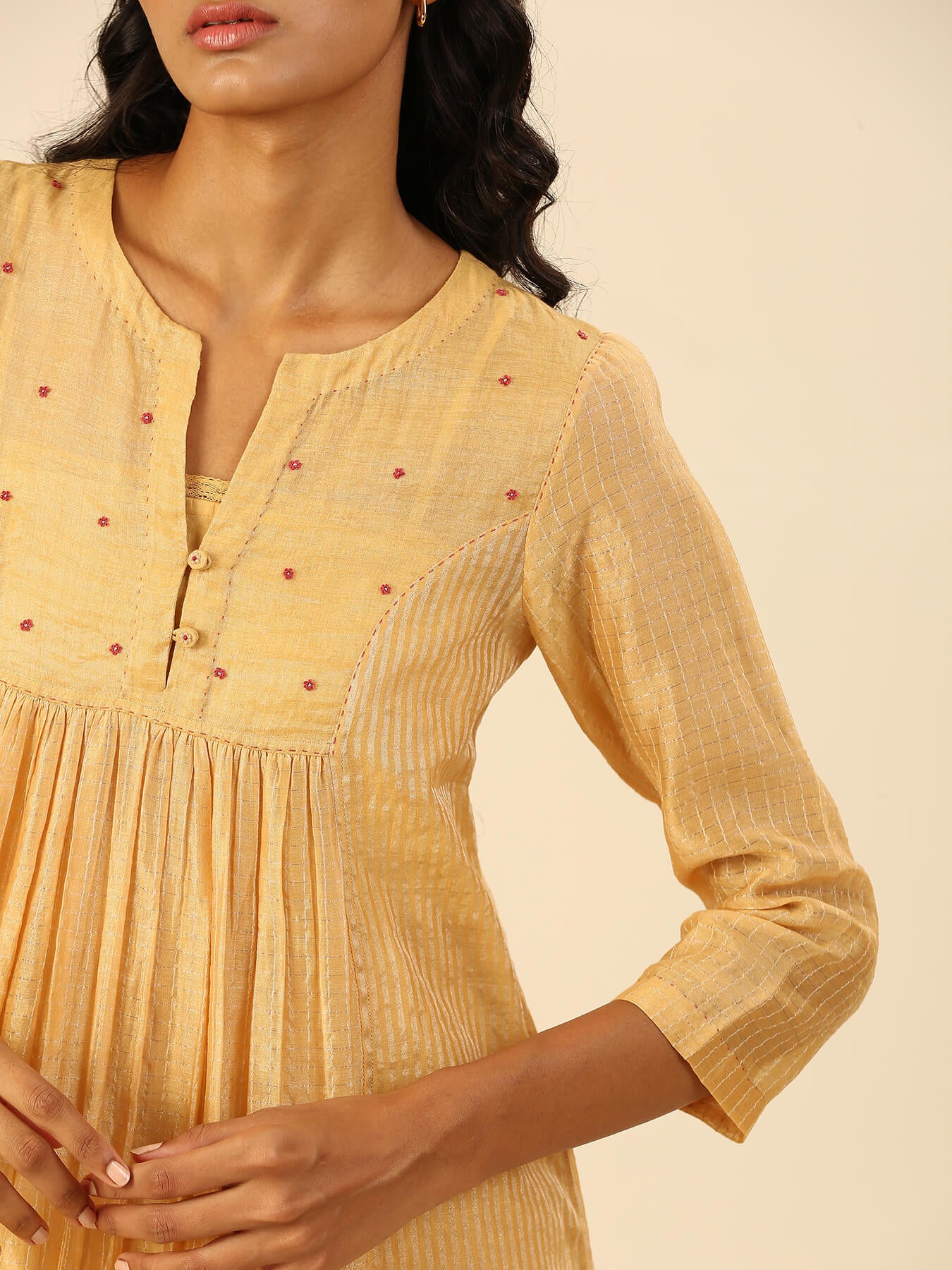 Sunflower Gathered Midi Dress - Image 6