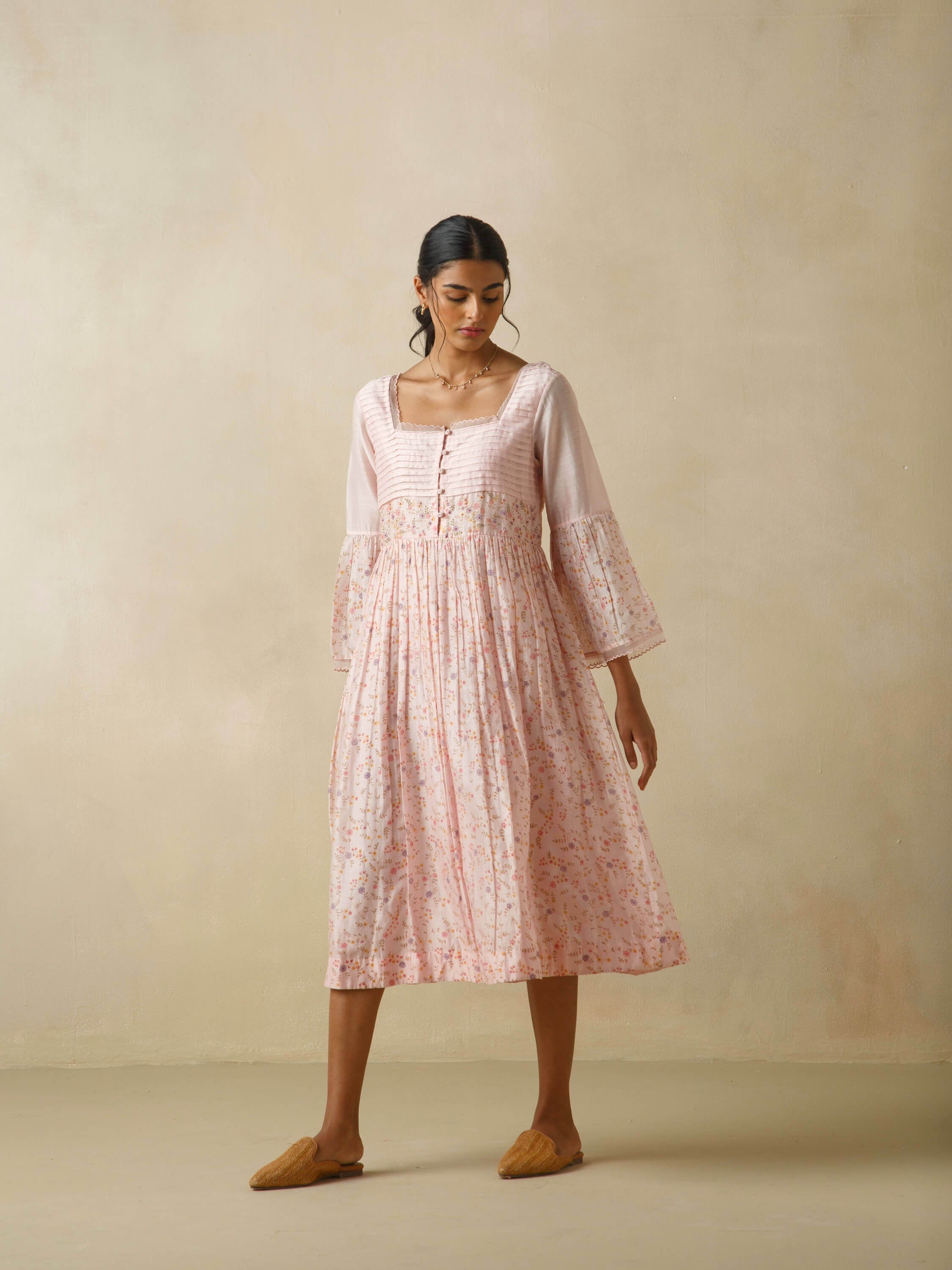 Wellspring Pleat Midi Dress - Image 3