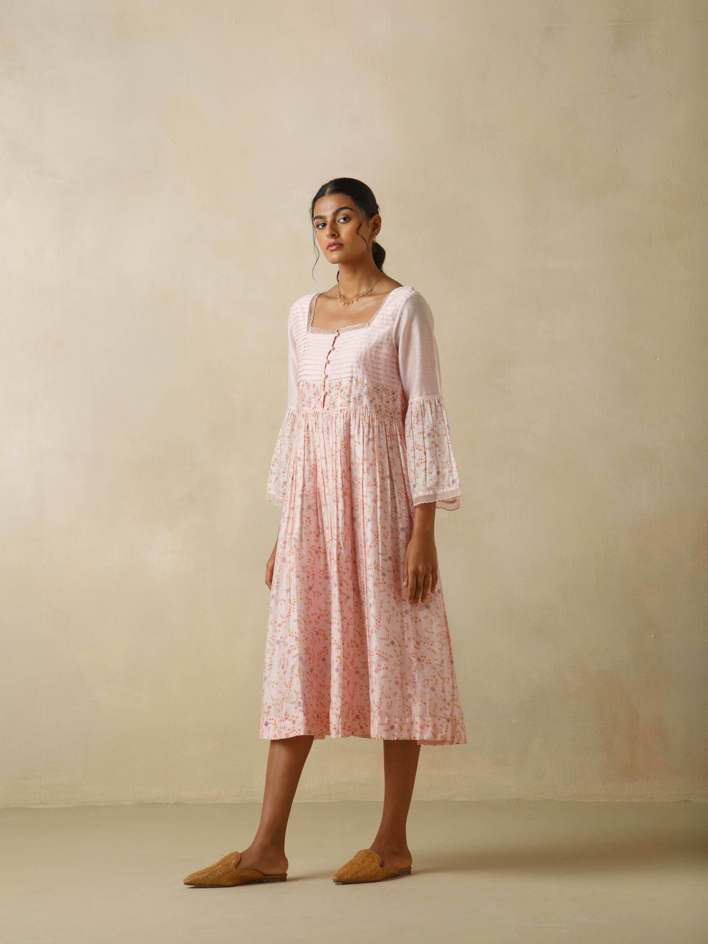 Wellspring Pleat Midi Dress - Image 4