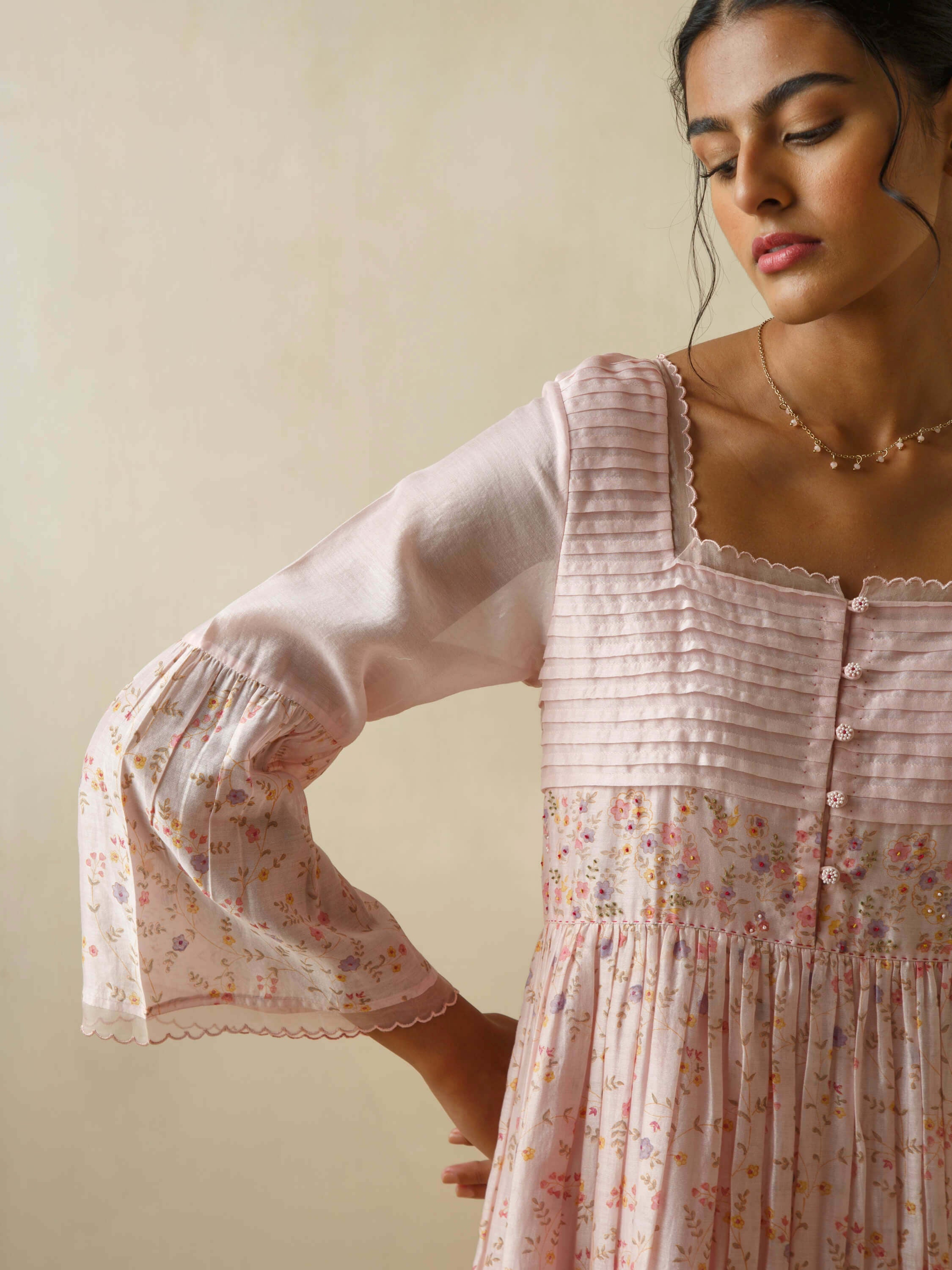 Wellspring Pleat Midi Dress - Image 8