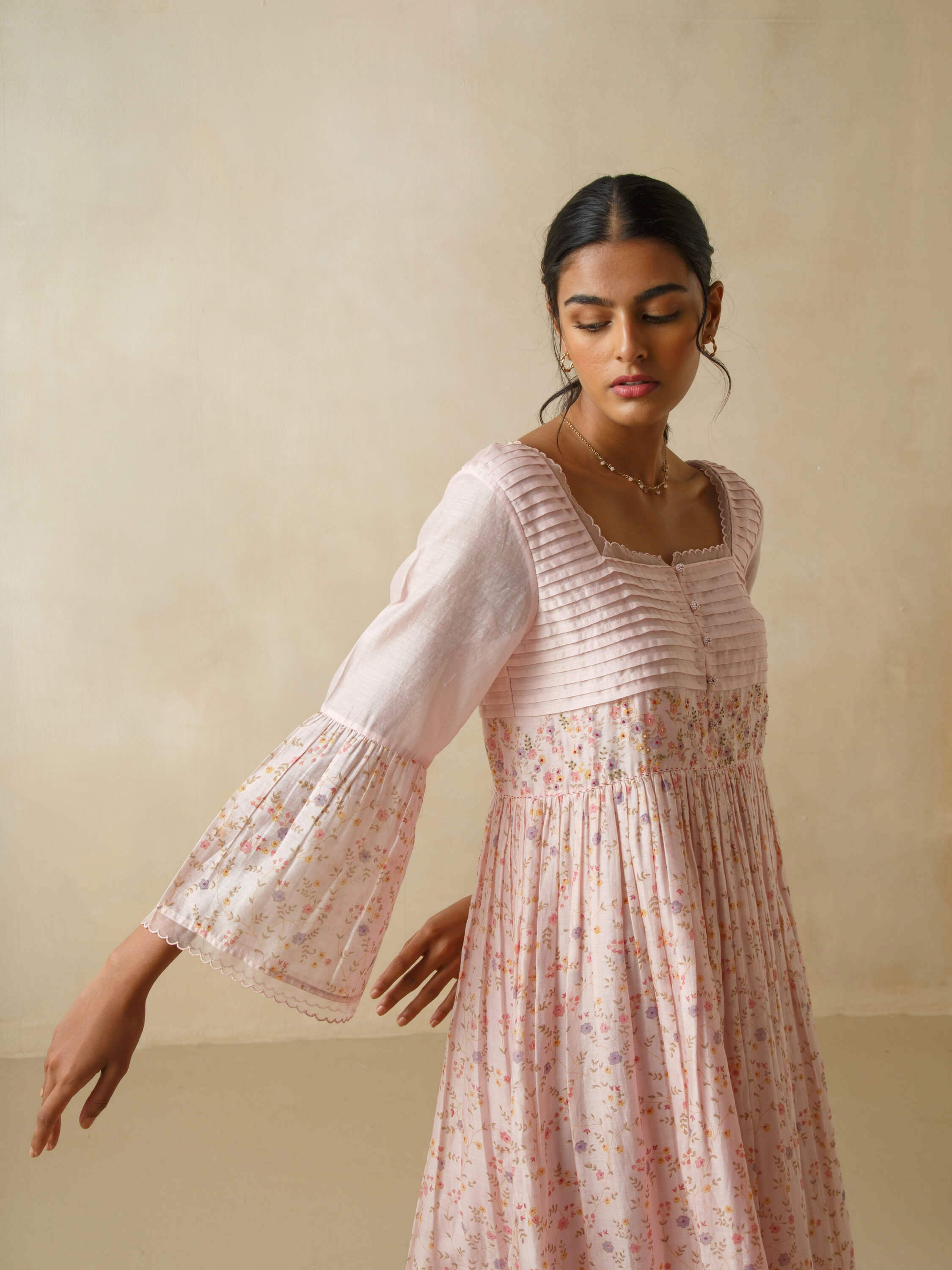 Wellspring Pleat Midi Dress - Image 7
