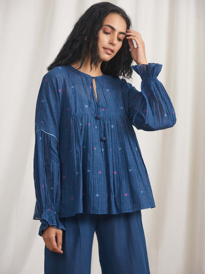 Swinging Hearts Blouse - BunaStudio