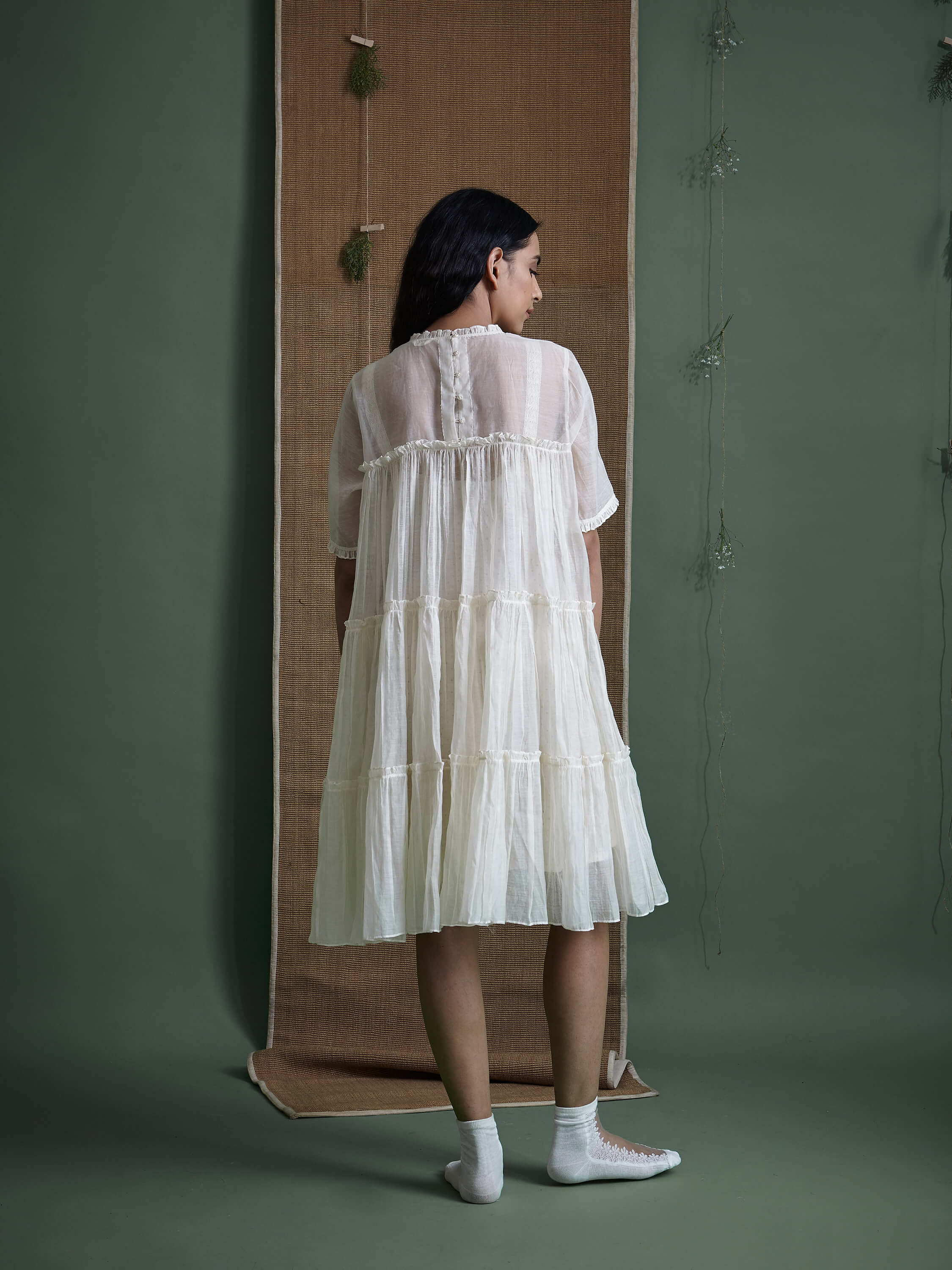 Foliage Tier Dress - Image 4