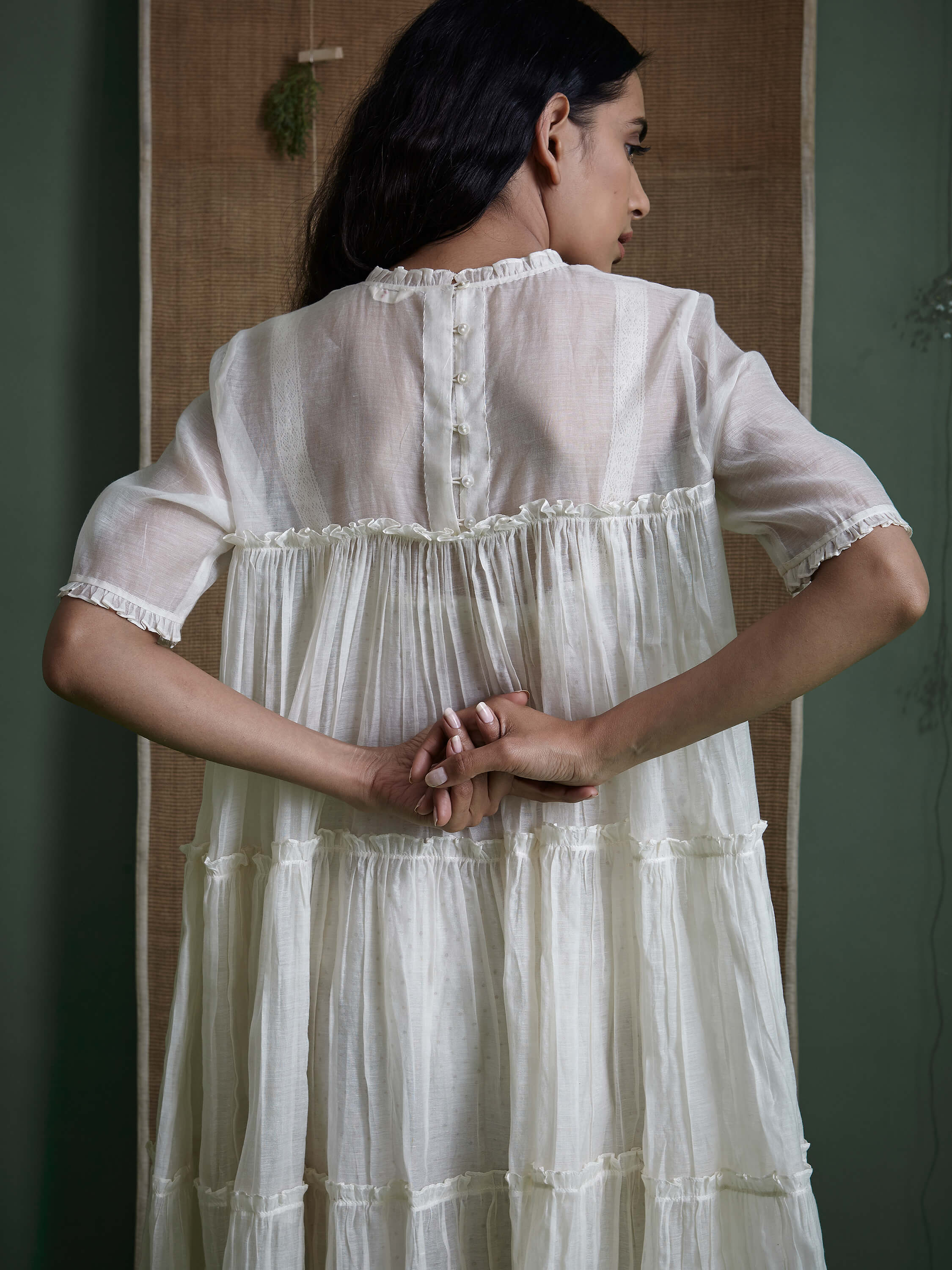 Foliage Tier Dress - Image 5