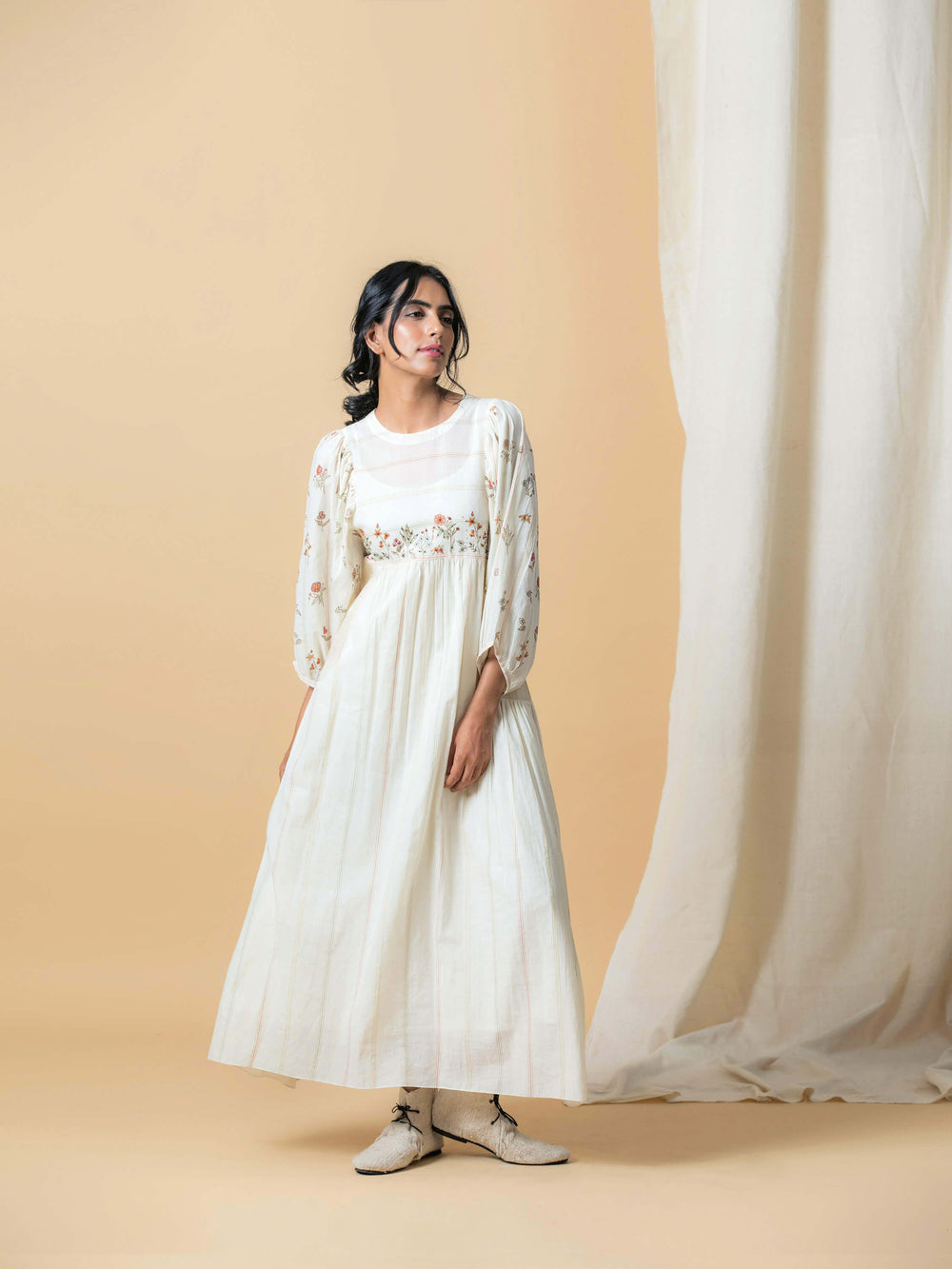 Ambrosia Handwoven Mulmul Dress Buna Studio
