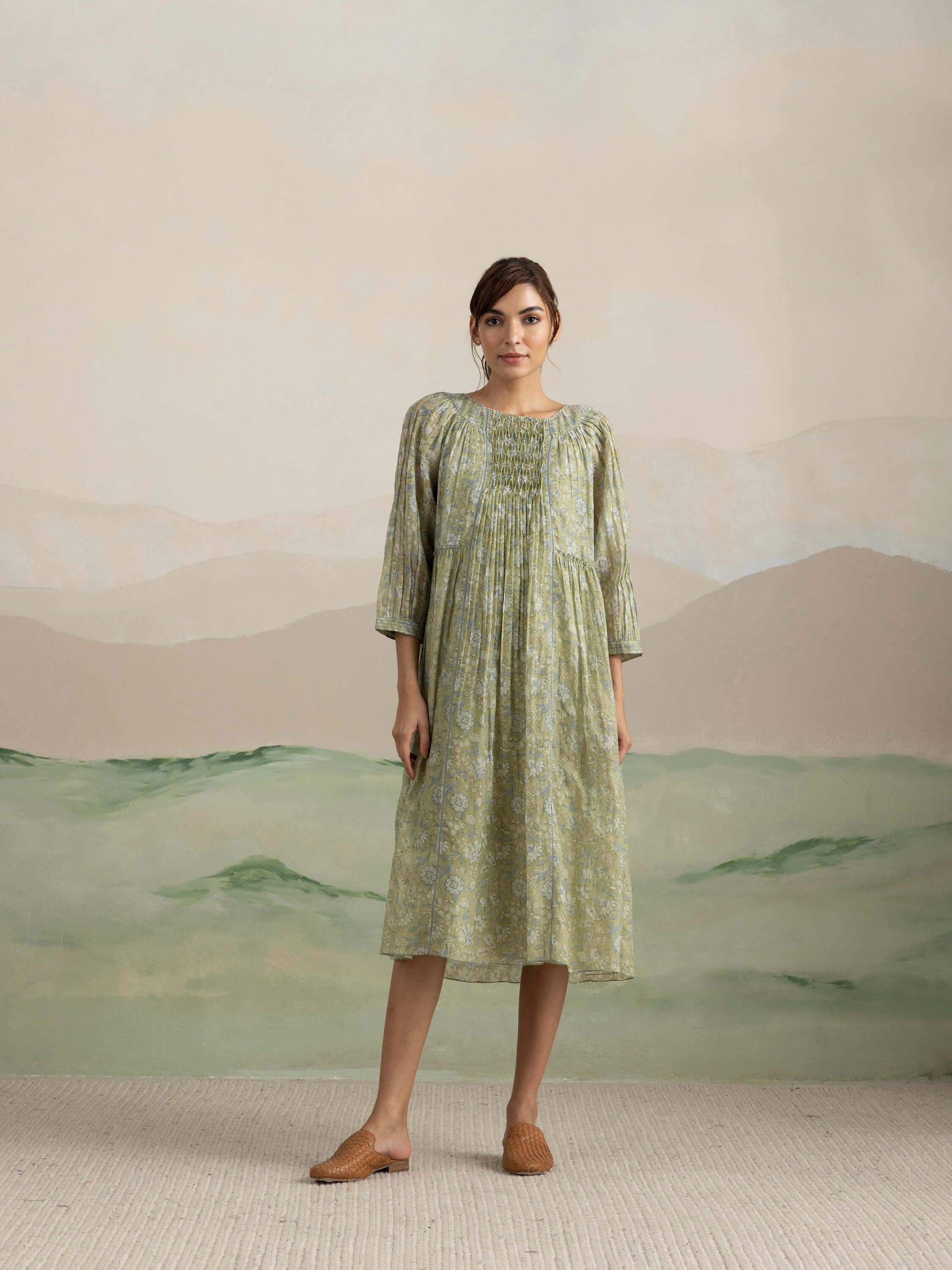 Aloe Chintz Midi Dress - Image 3