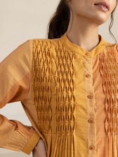 Autumn Leaves Smock Midi Dress: Shop Chic Silk Dresses