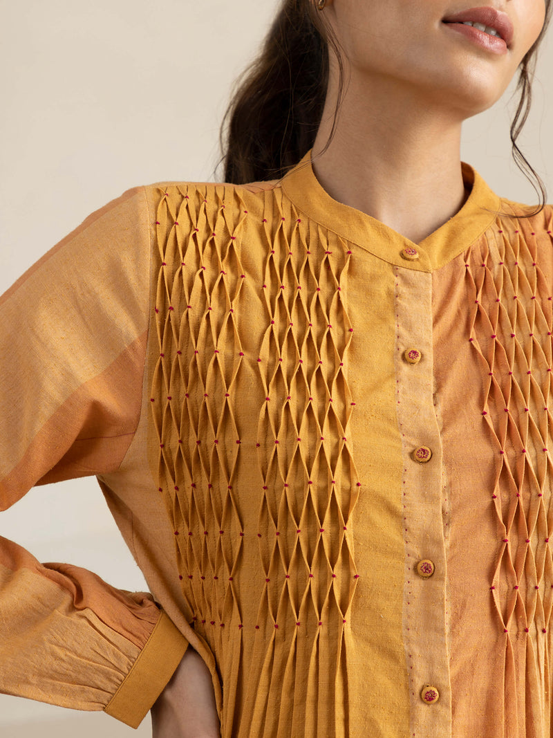 Autumn Leaves Smock Dress