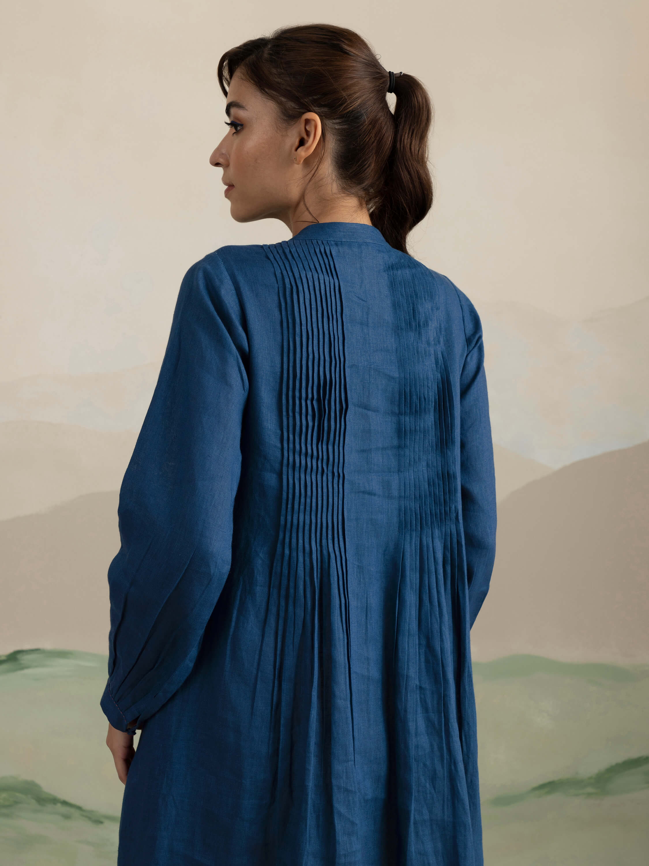 Blue Creek Smock Linen Midi Dress - Image 7