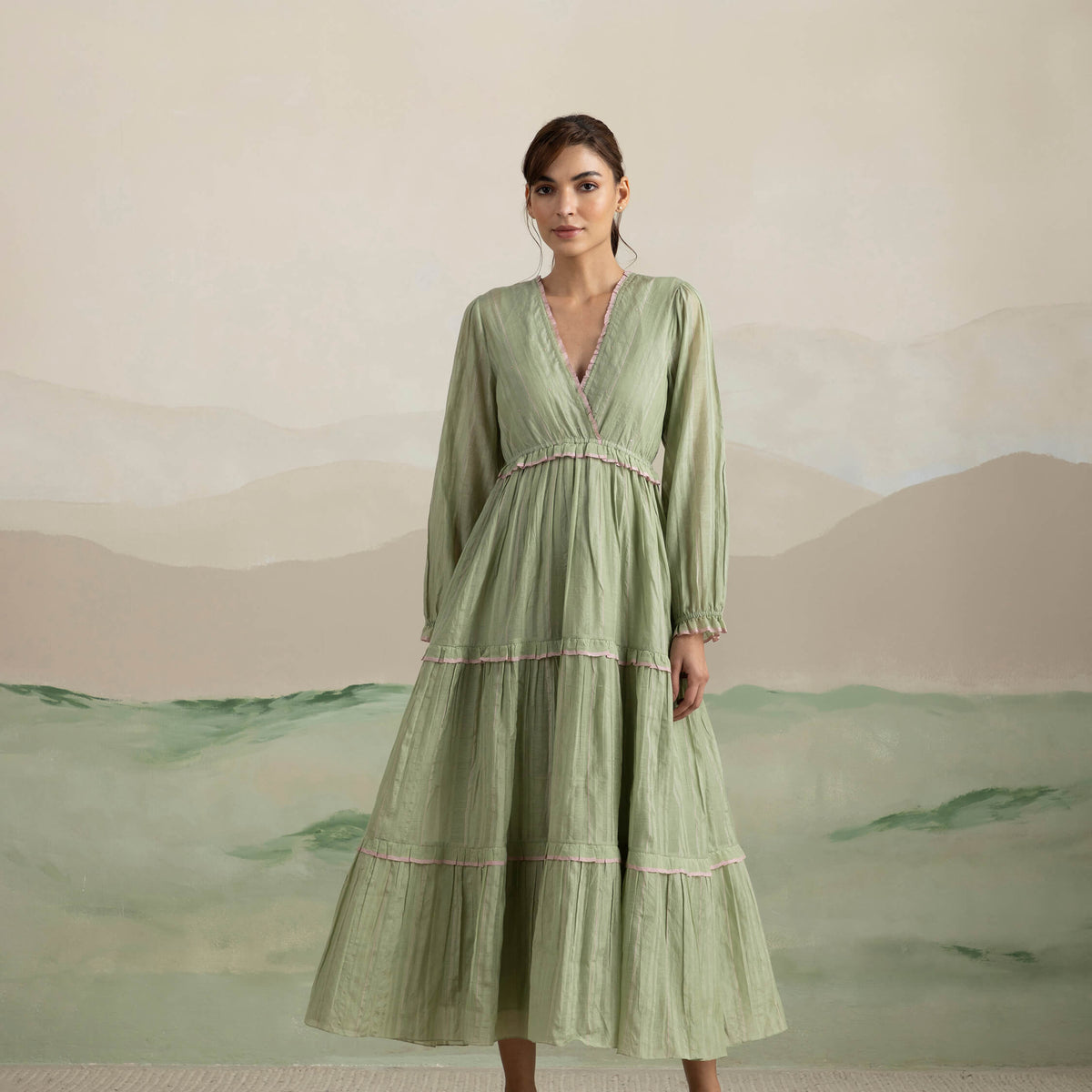 Kiwi Wrap Maxi Dress: Effortless Style in Sage Green Kiwi Wrap Maxi Dress: Effortless Style in Sage Green