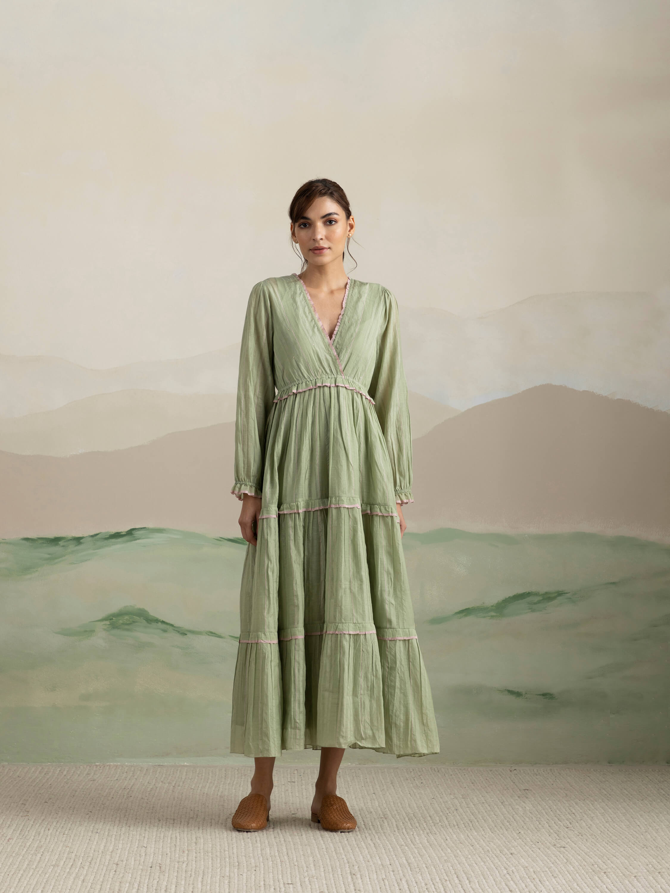 Kiwi Wrap Dress | Sage Green | Buna Studio – BunaStudio