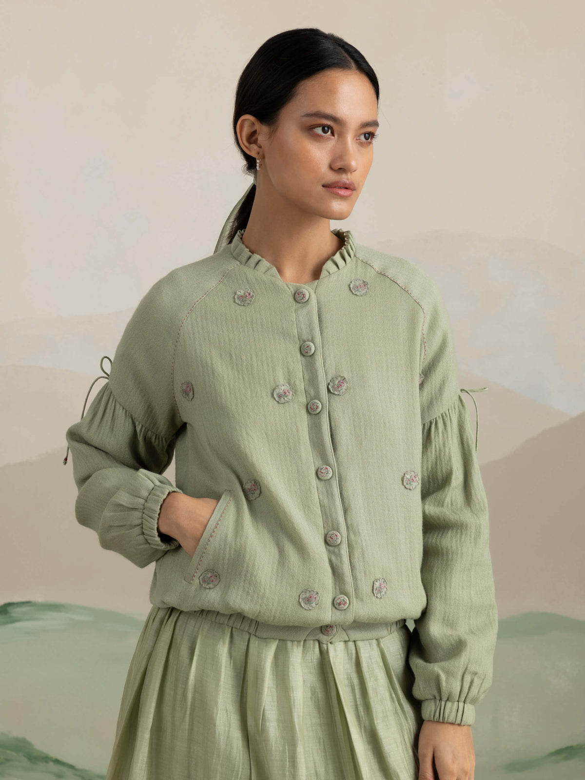 Indra Bomber Jacket Turquoise main image 0