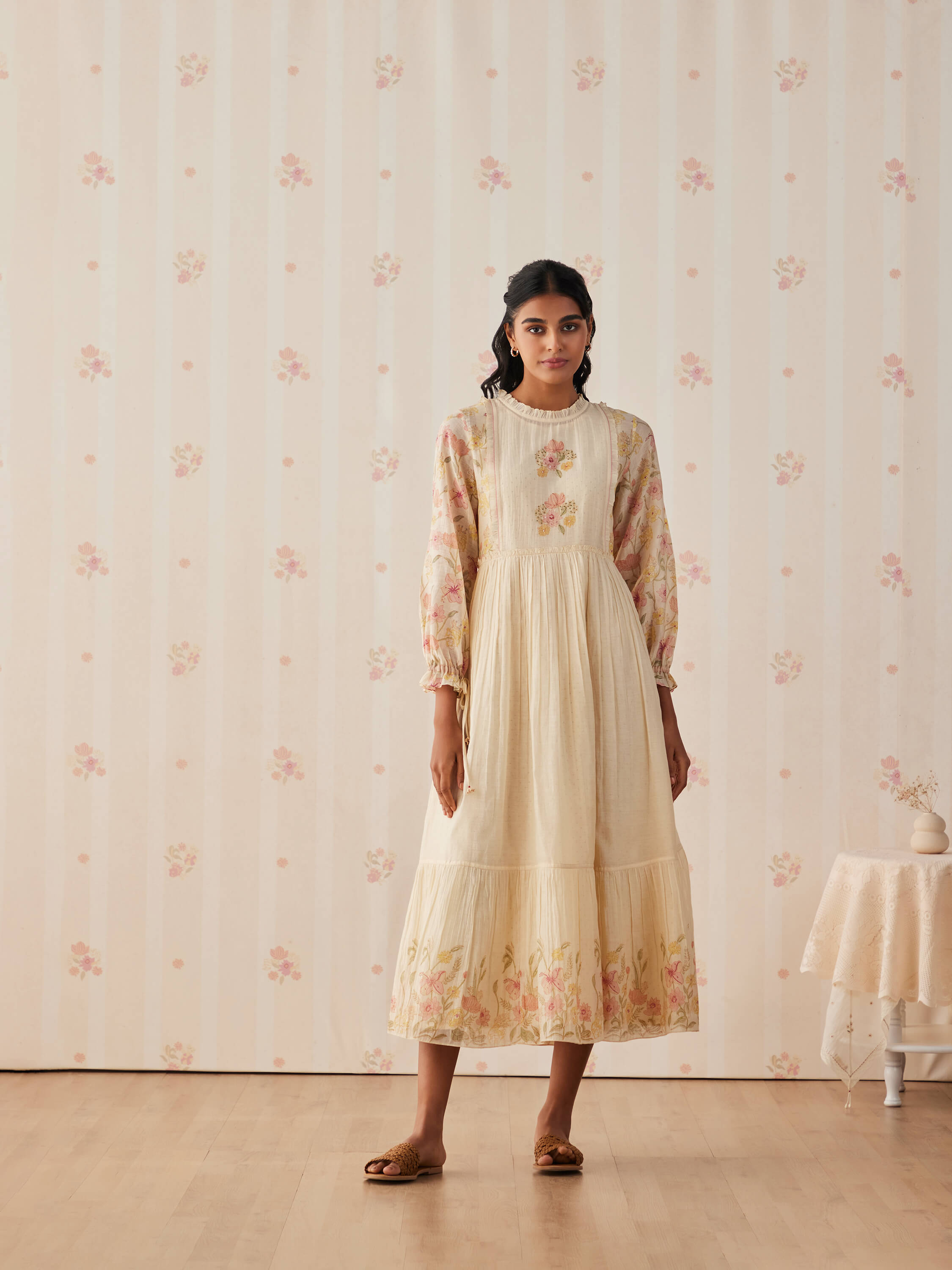 Hibiscus Bouquet Midi Dress - Image 2