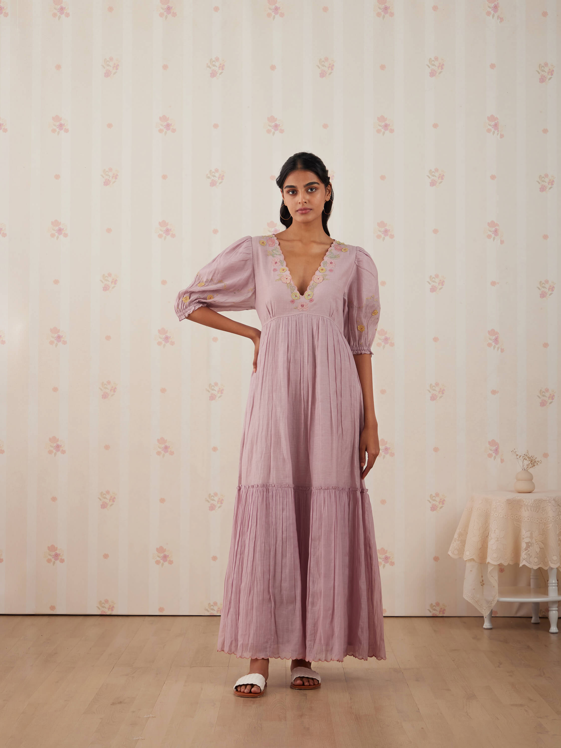 Lilac Marble Maxi Dress - Image 2