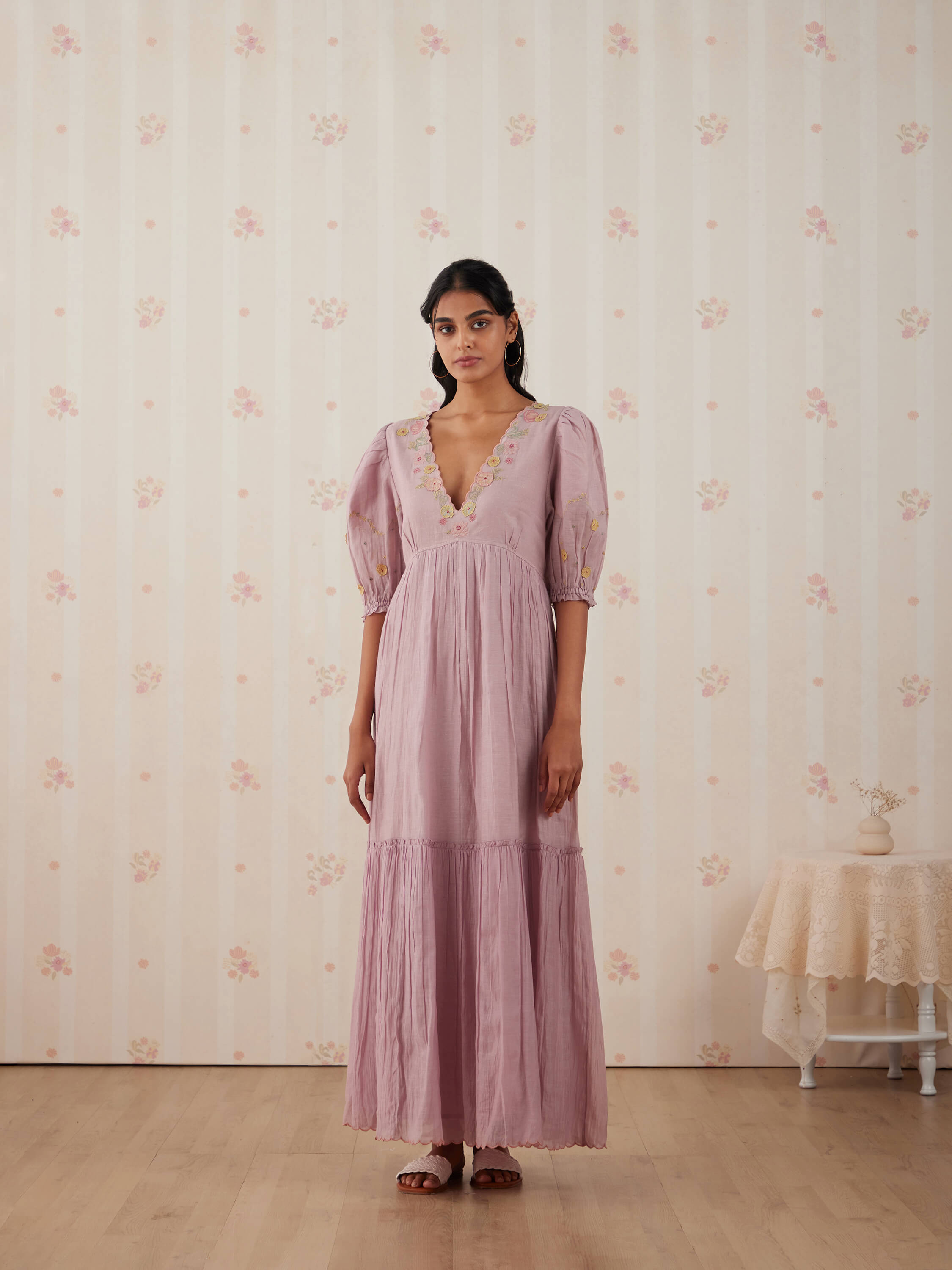 Lilac Marble Maxi Dress - Image 3