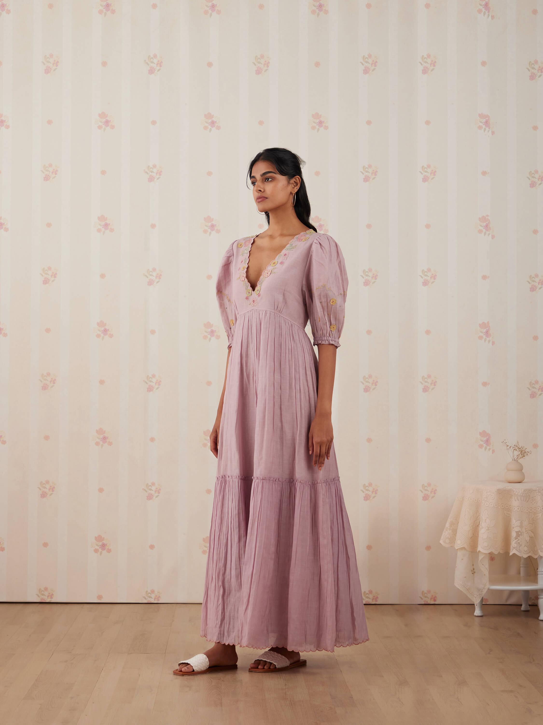 Lilac Marble Maxi Dress - Image 4