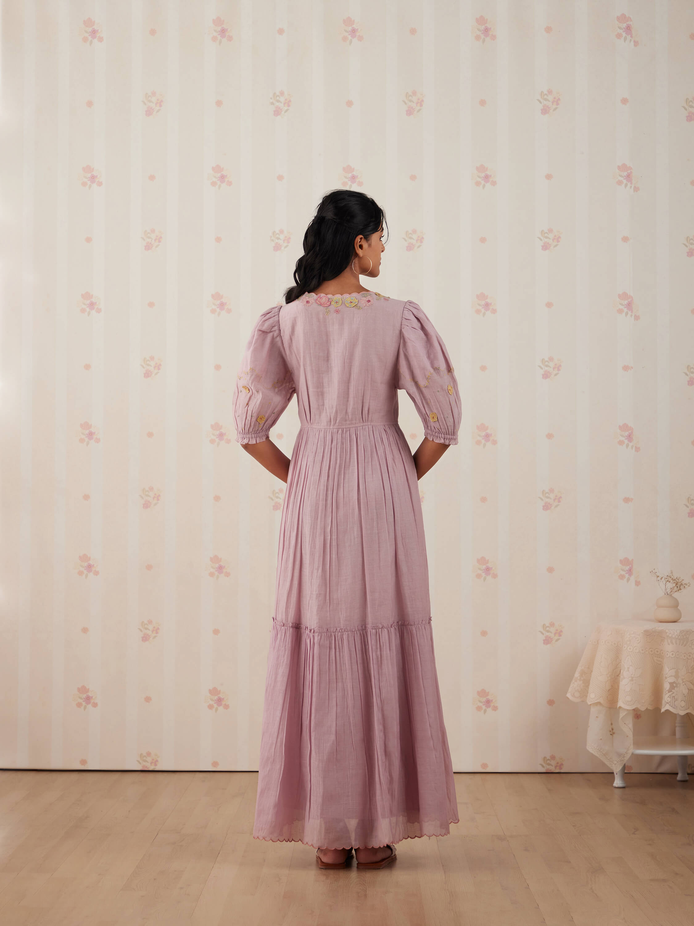 Lilac Marble Maxi Dress - Image 5
