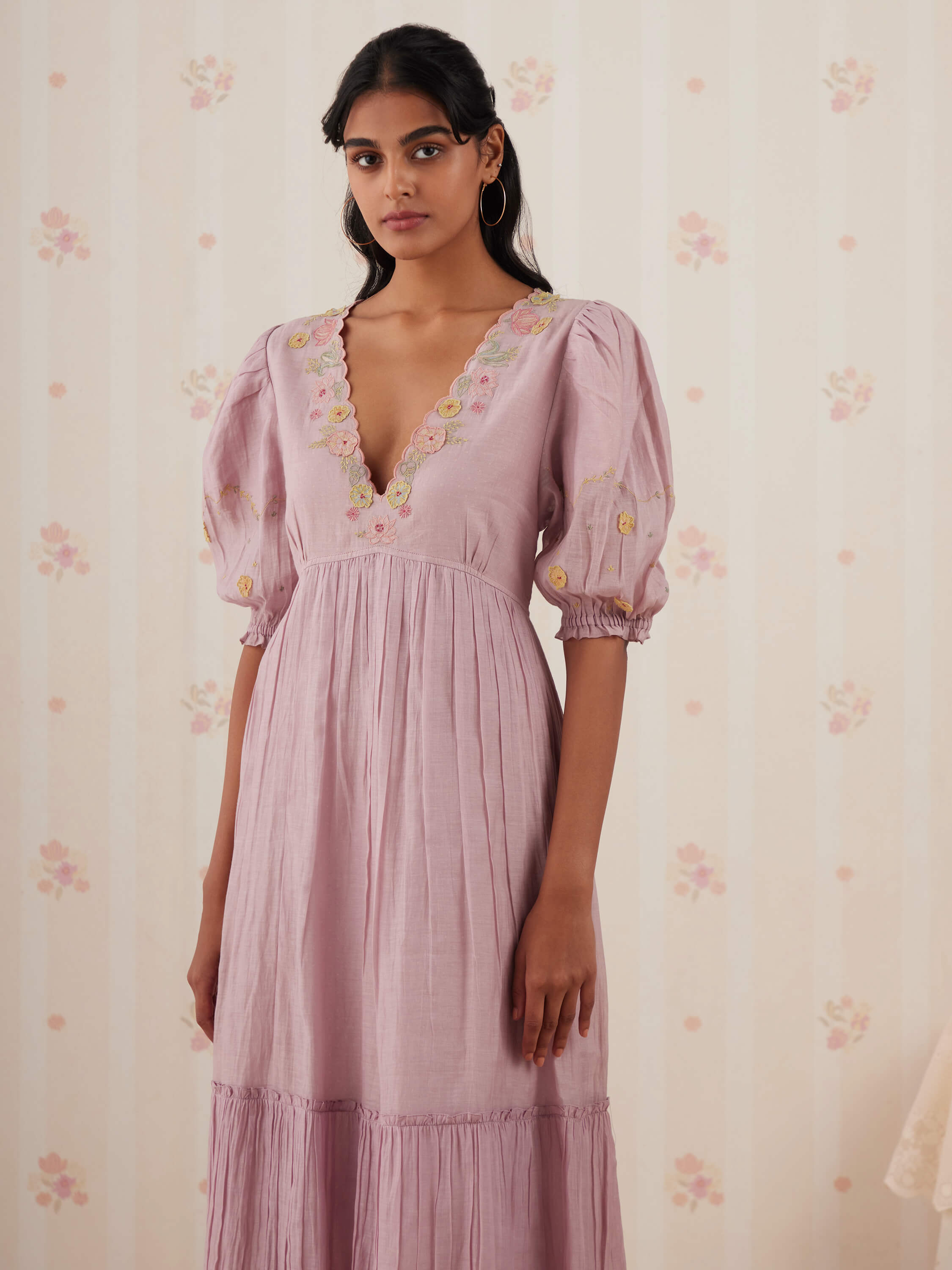 Lilac Marble Maxi Dress - Image 6