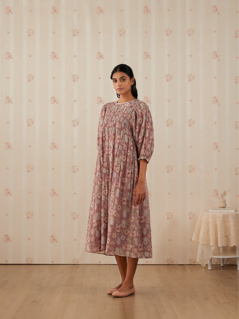 Plum Smock Dress