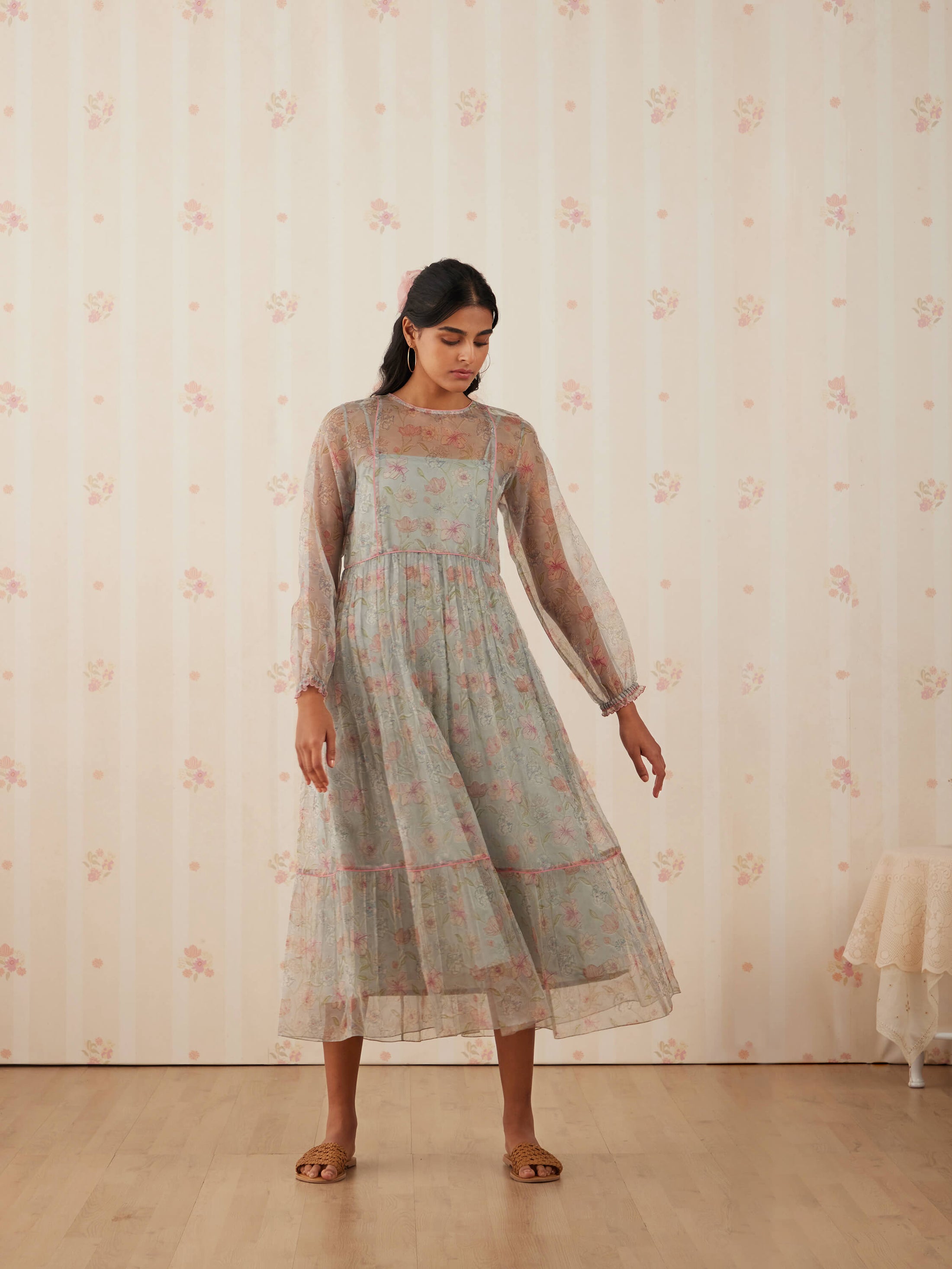 Vimodala Waterfall C S Midi Dress Vintage Indigo